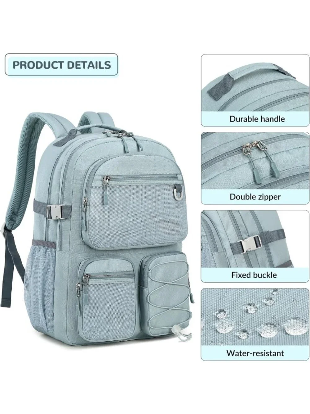 Water-Resistant Backpack for School & Travel, 15.6